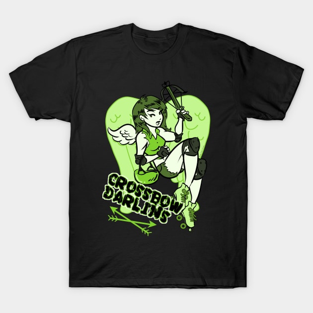 Crossbow Darlins Roller Derby T-Shirt by DixxieMae